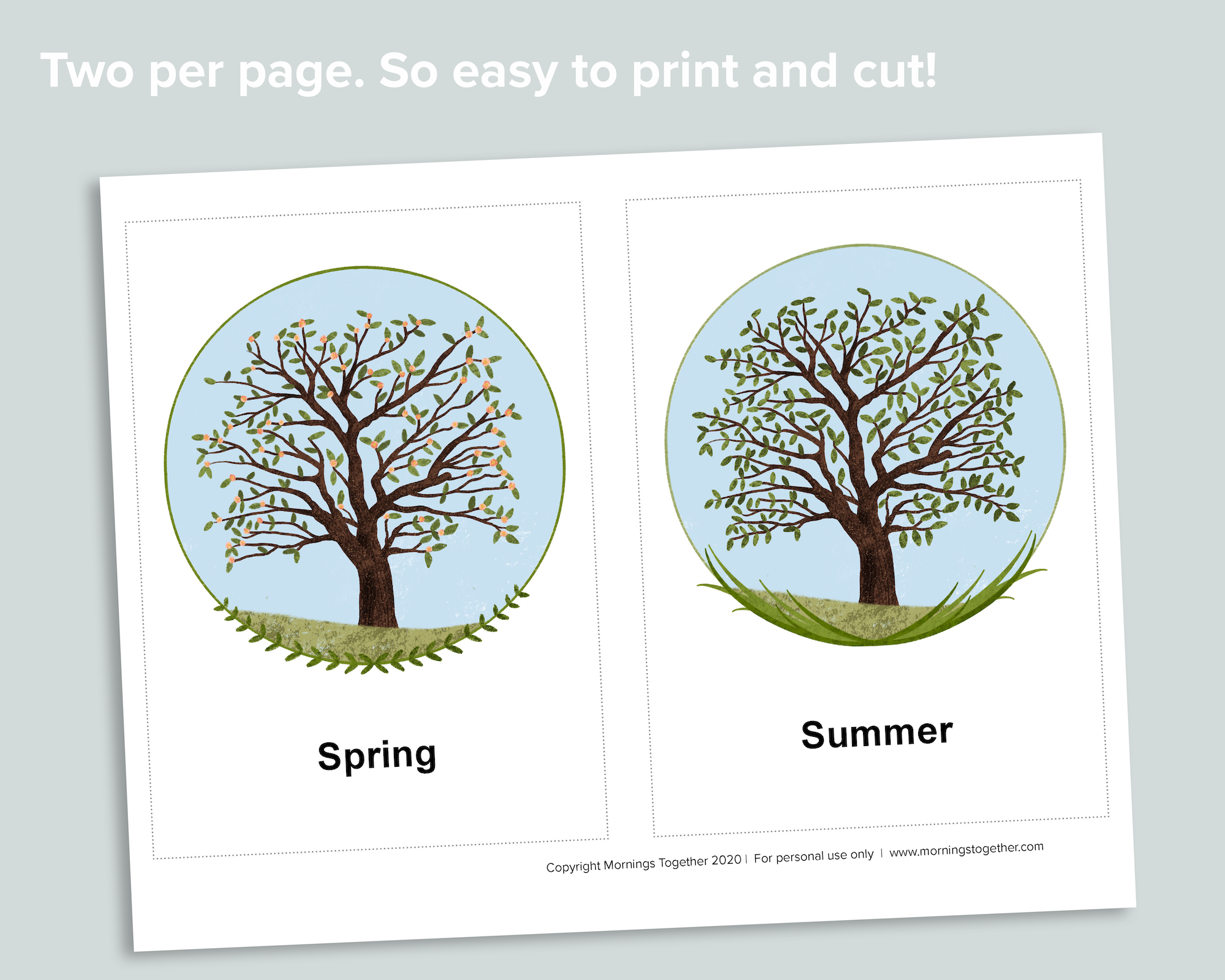 Editable seasons flashcards â mornings together