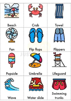 Summer flashcards tpt