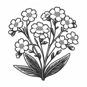 Coloring pages summer flowers