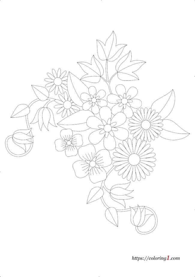 Flower coloring pages