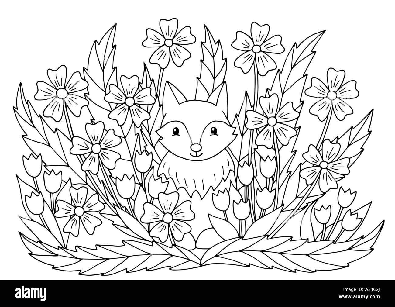 Coloring book page for both adult and kids hi