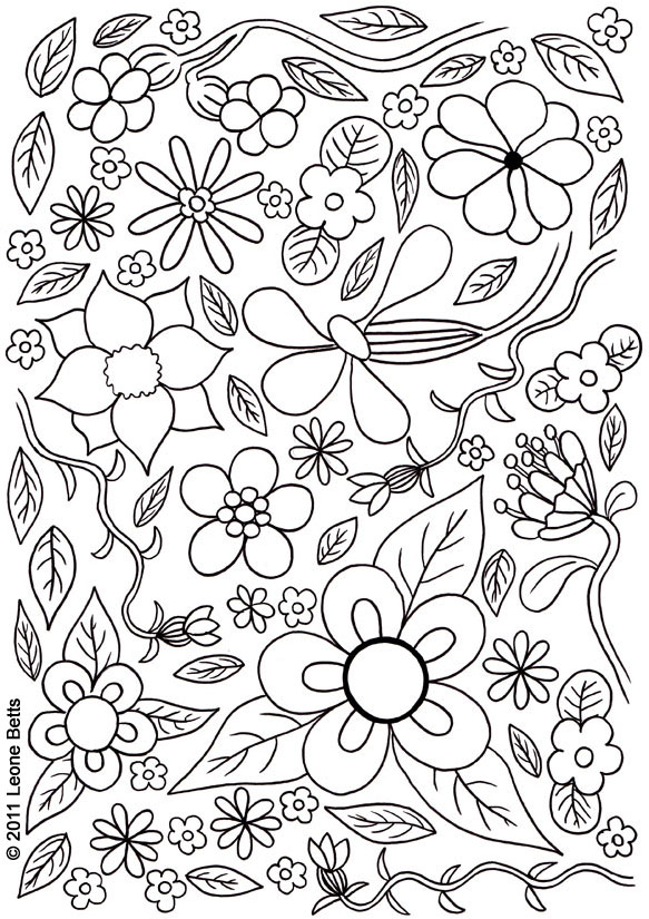 Free printable kids colouring summer flowers â leone annabella