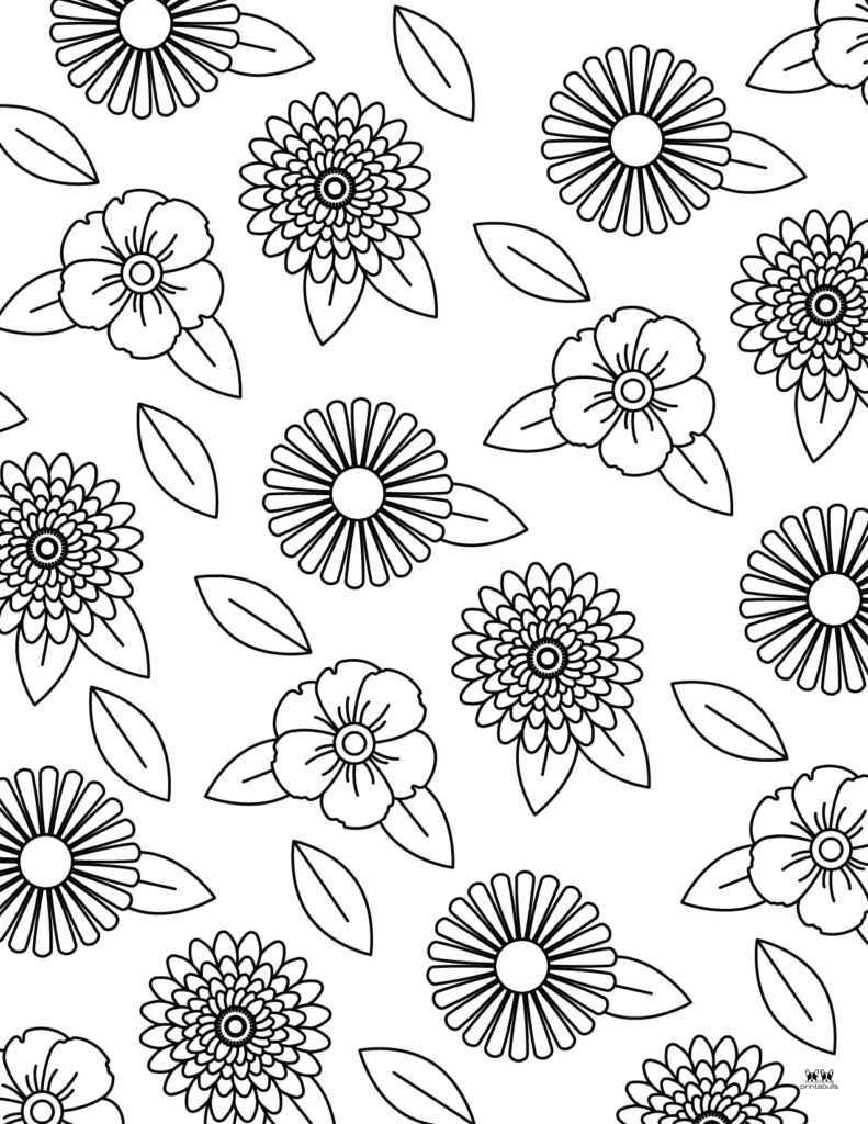 Flower coloring pages