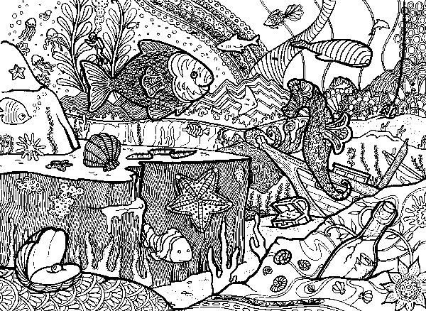 Free seaside summer coloring pages for kids and adults