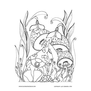 Download fun gnome coloring pages for adults and kids