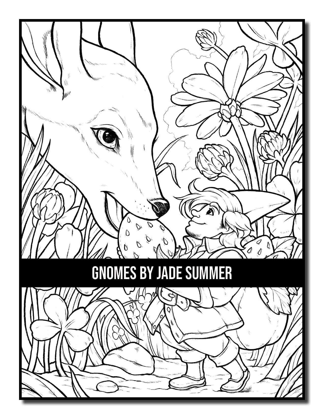 Gnomes coloring book jade summer