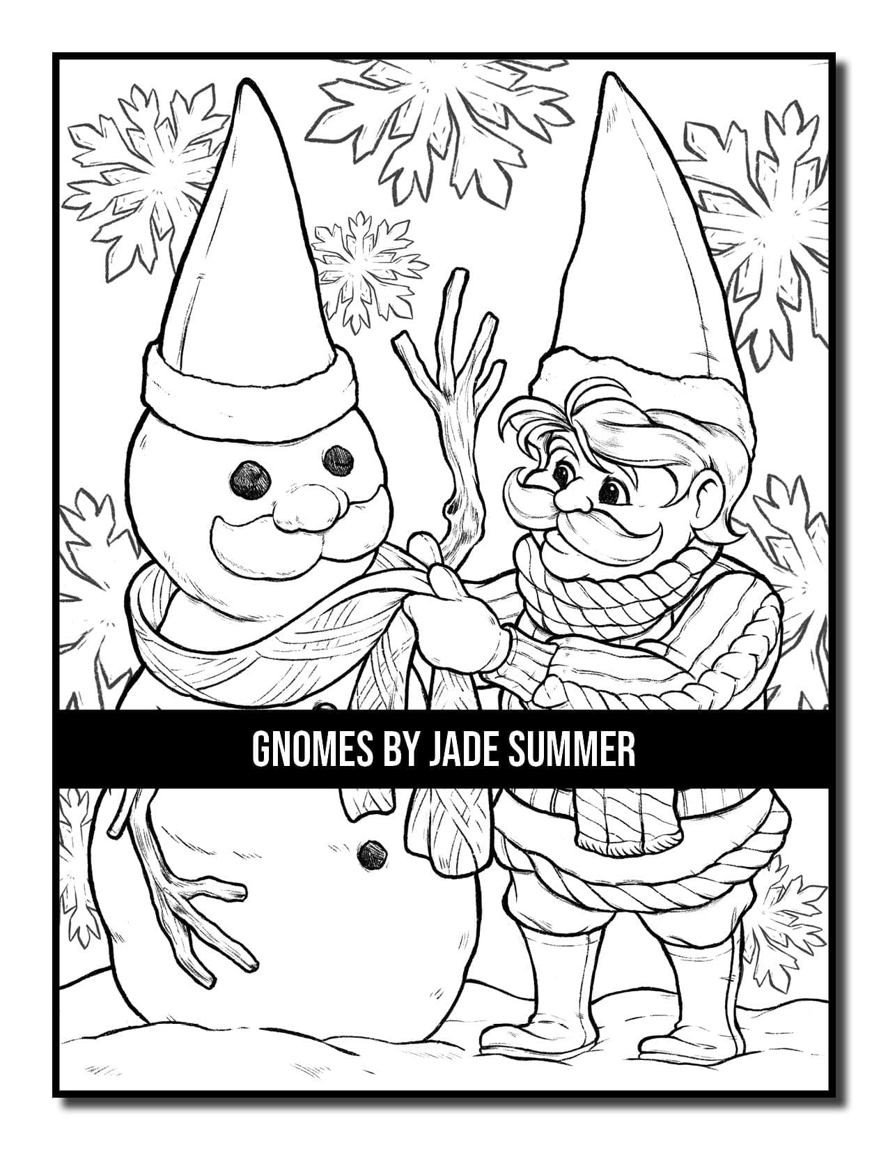 Gnomes coloring book jade summer