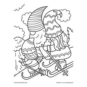 Download fun gnome coloring pages for adults and kids