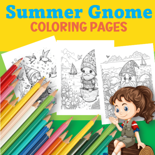 Get creative with summer gnome coloring pages made by teachers