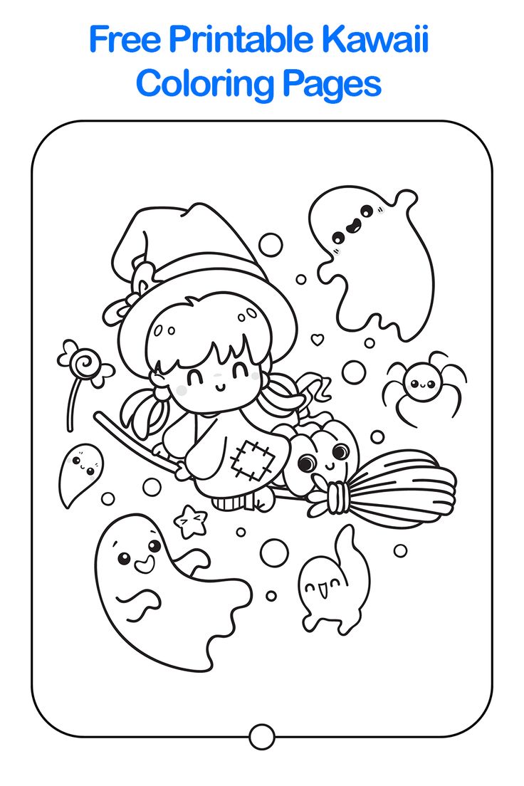 Printable kawaii coloring pages