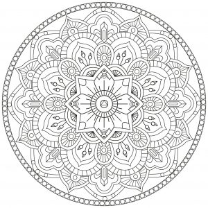 Mandalas with flowers vegetation