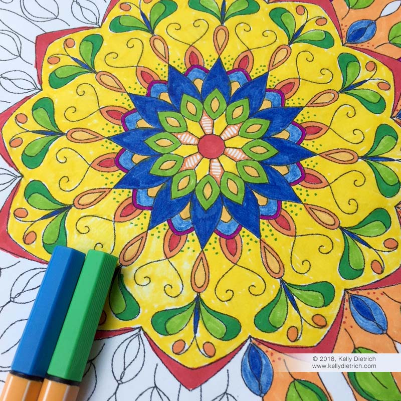 End of summer mandala free coloring page â kelly dietrich mandala art