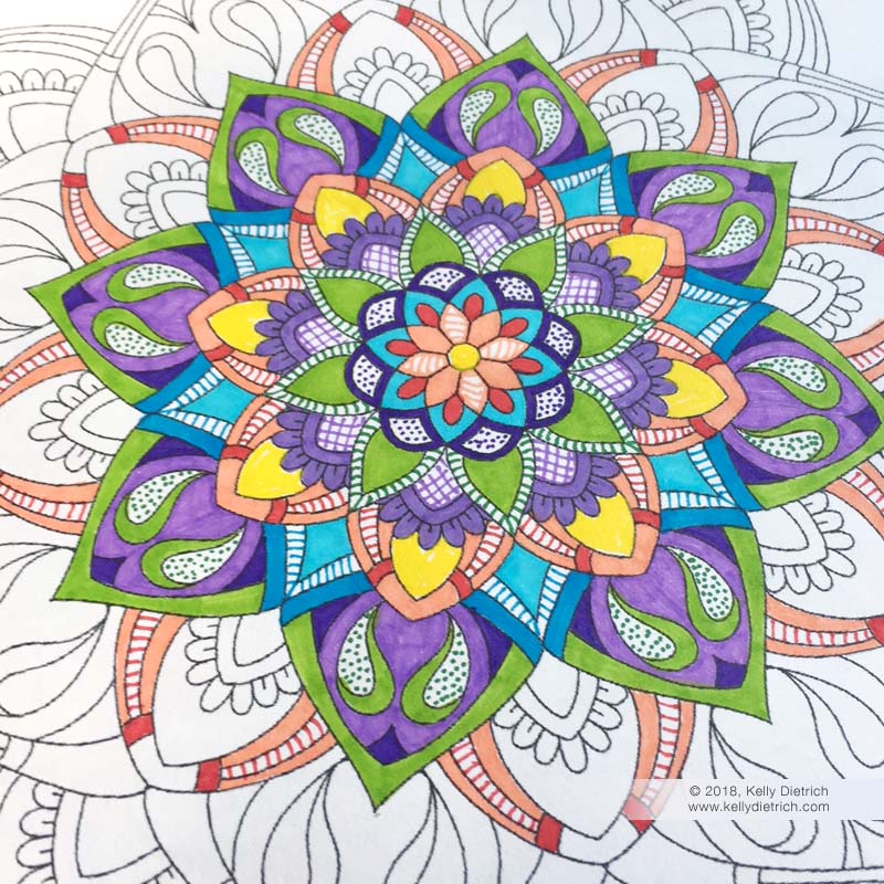 Summer flower mandala free coloring page â kelly dietrich mandala art