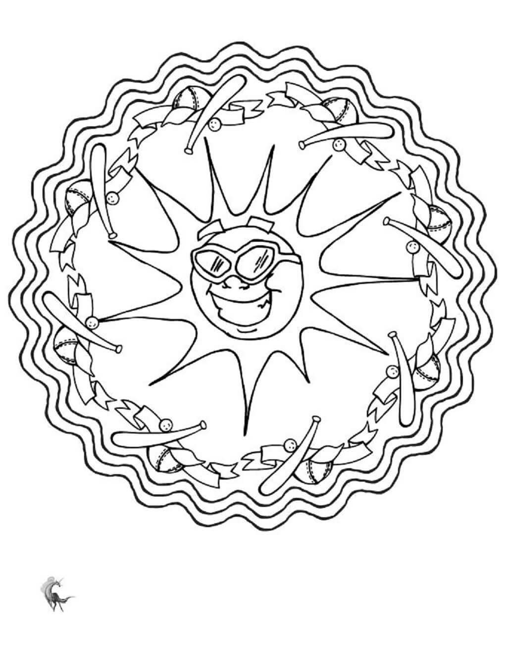 Summer mandala coloring pages