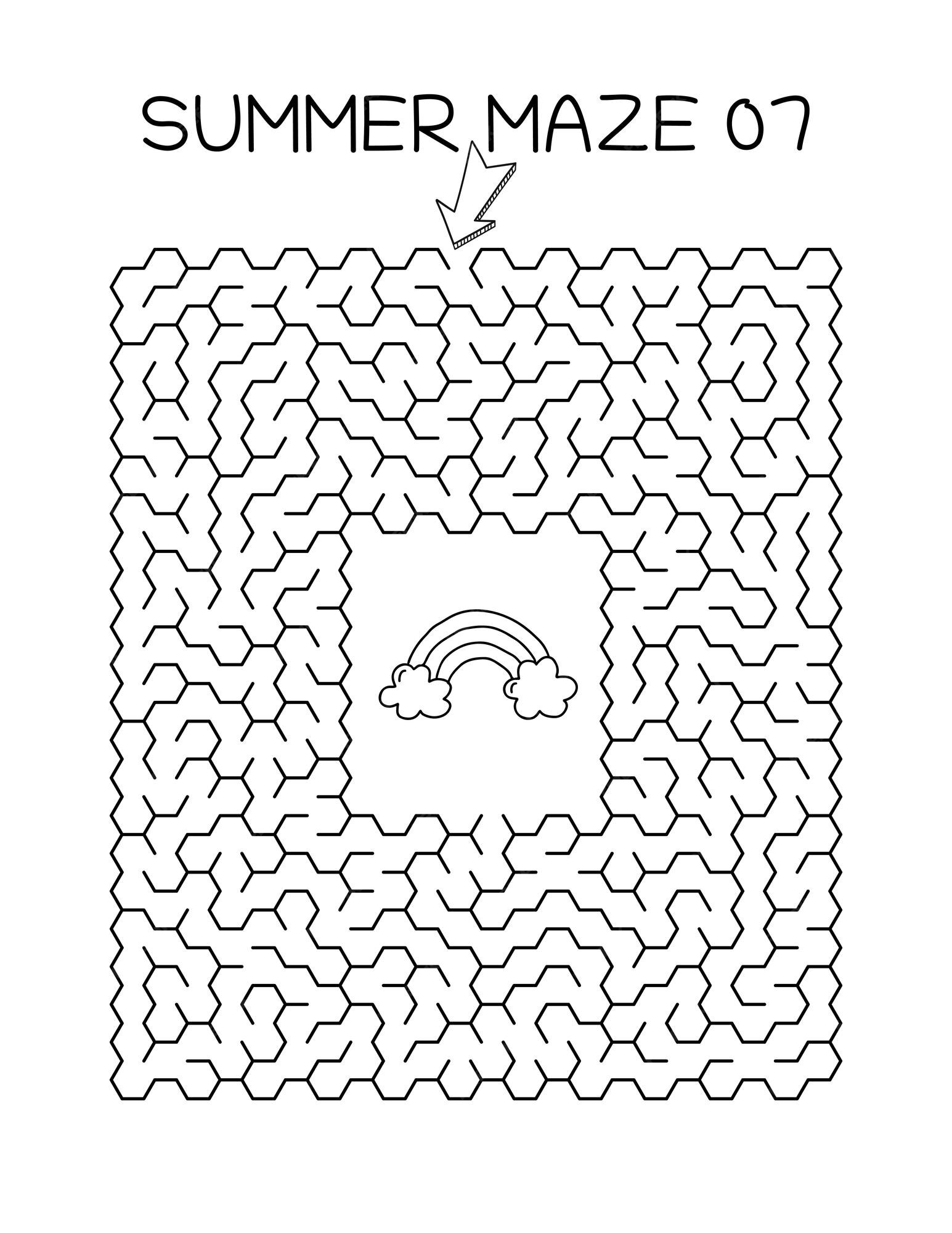 Premium vector summer activity coloring pages for kids hello summer coloring book for children