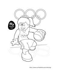 Basketball summer olympics coloring pages