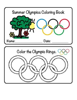 Summer olympics coloring book by speech with ms michelle tpt