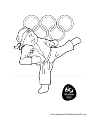 Judo summer olympics coloring pages