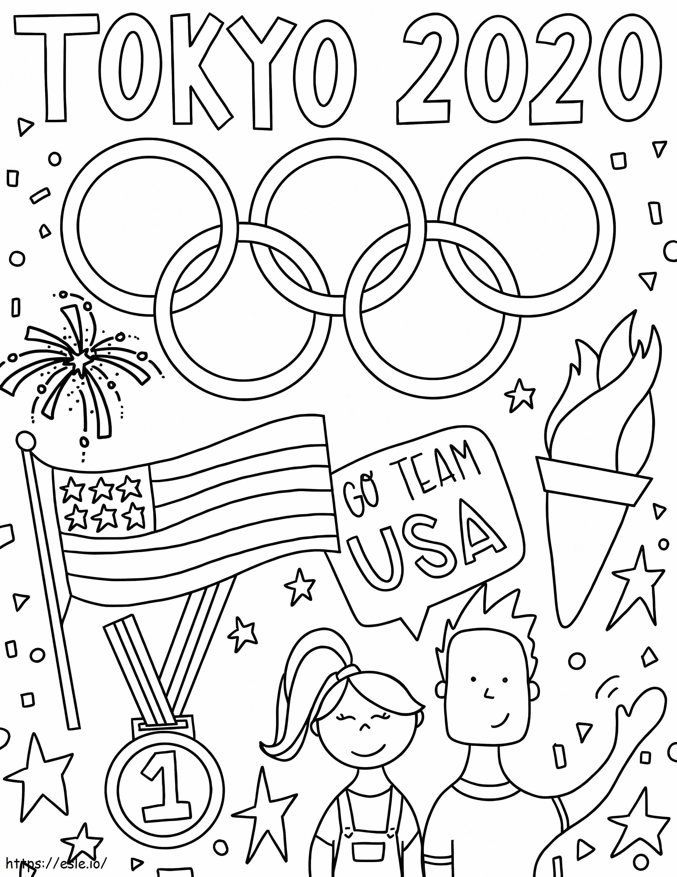 Tokyo olympics coloring page