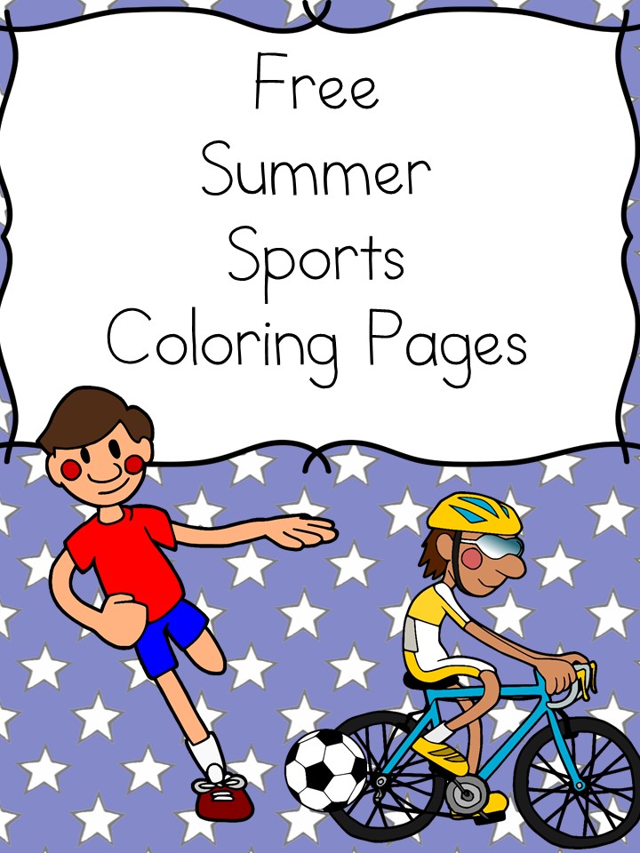 Summer sports coloring pages mrs karles sight and sound reading