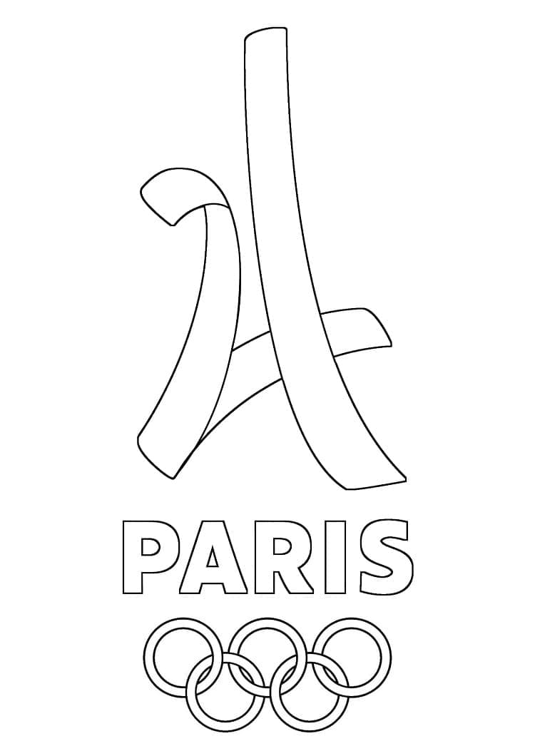 Summer olympics logo coloring page