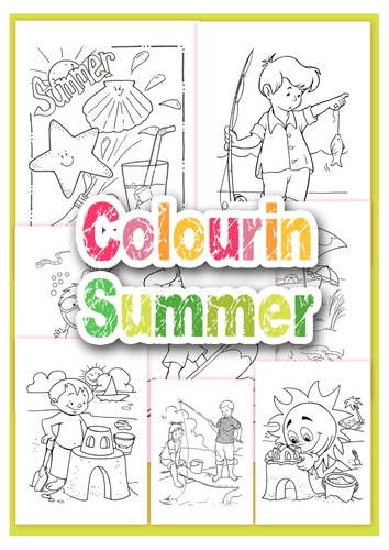 Coloring summer teaching resources