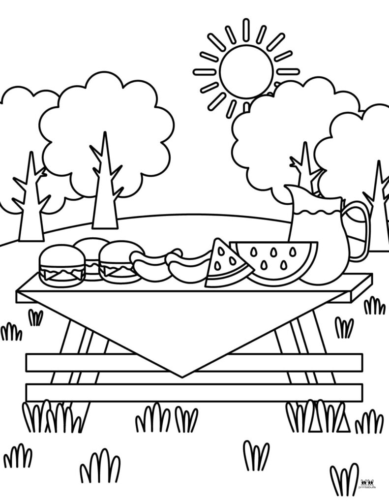 Summer coloring pages
