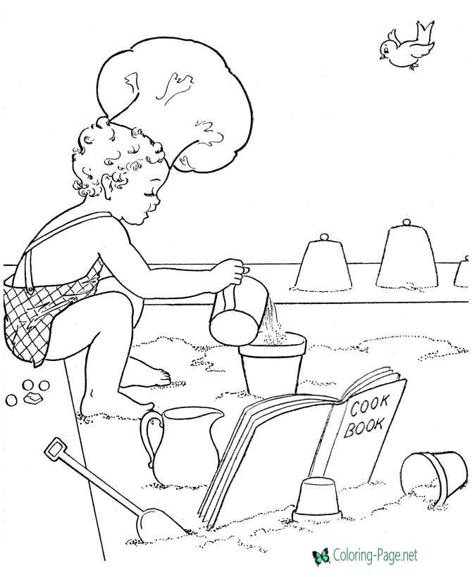 Summer coloring pages