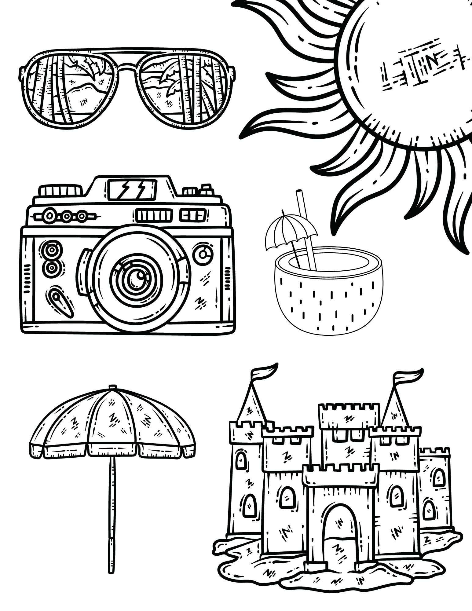 Celebrate warm weather with these summer coloring pages for kids and adults