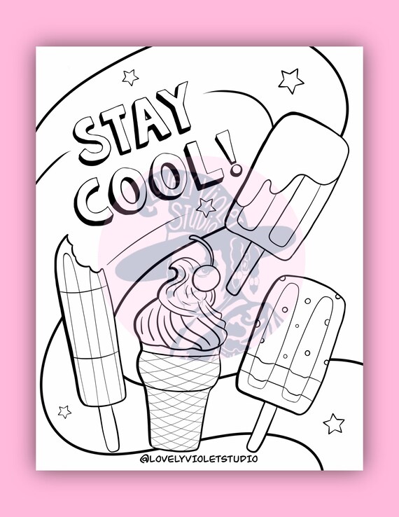 Popsicle coloring page digital download printable popsicle paper craft kids summer themed paper craft handmade popsicle art