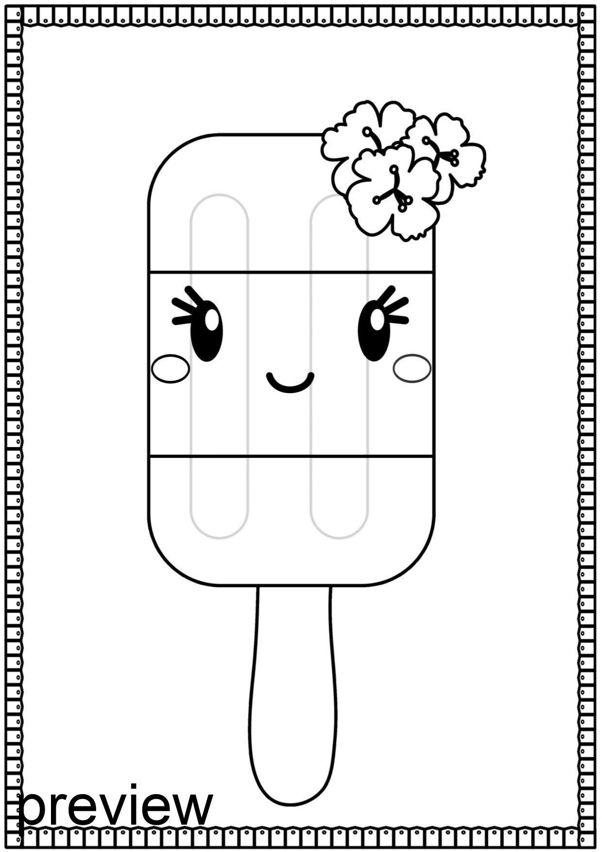 Coloring pages for kids ice cream coloring sheets summer coloring book birthday party activities digital coloring worksheet for kids instant download