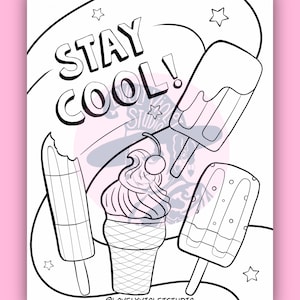 Popsicle coloring page