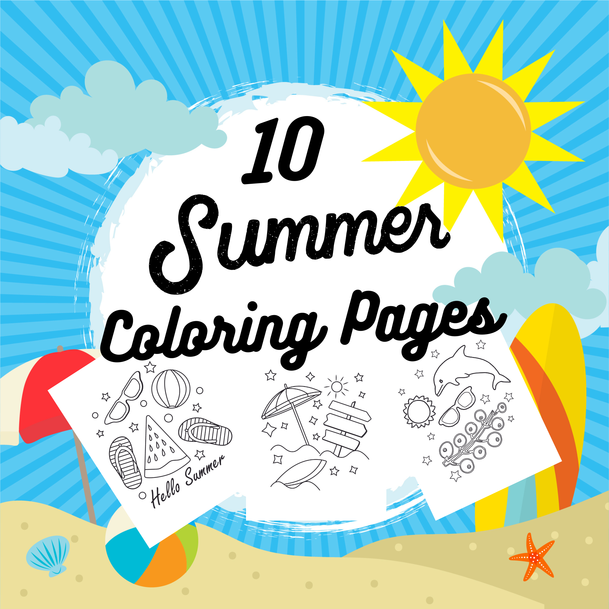 Free summer coloring pages for kids and toddlerspreschool kindergarten first grade made by teachers