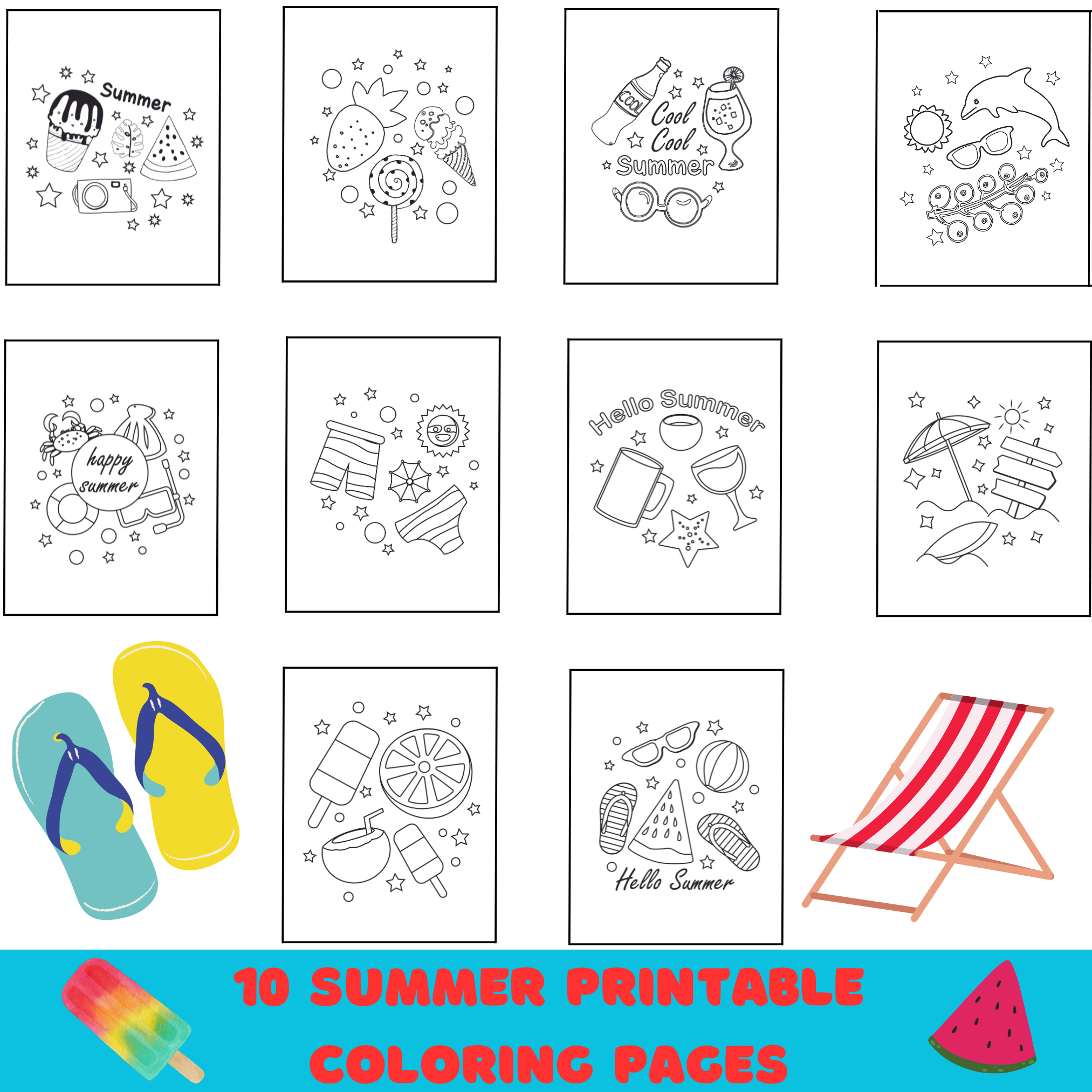 Free summer coloring pages for kids and toddlerspreschool kindergarten first grade made by teachers