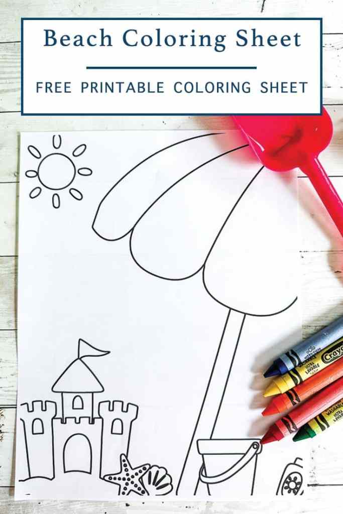 Printable summer coloring sheet