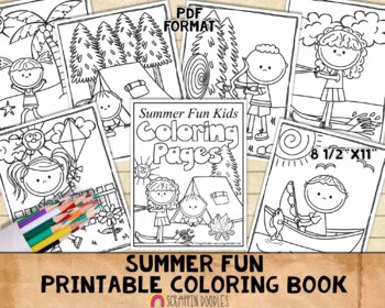 Summer fun coloring book