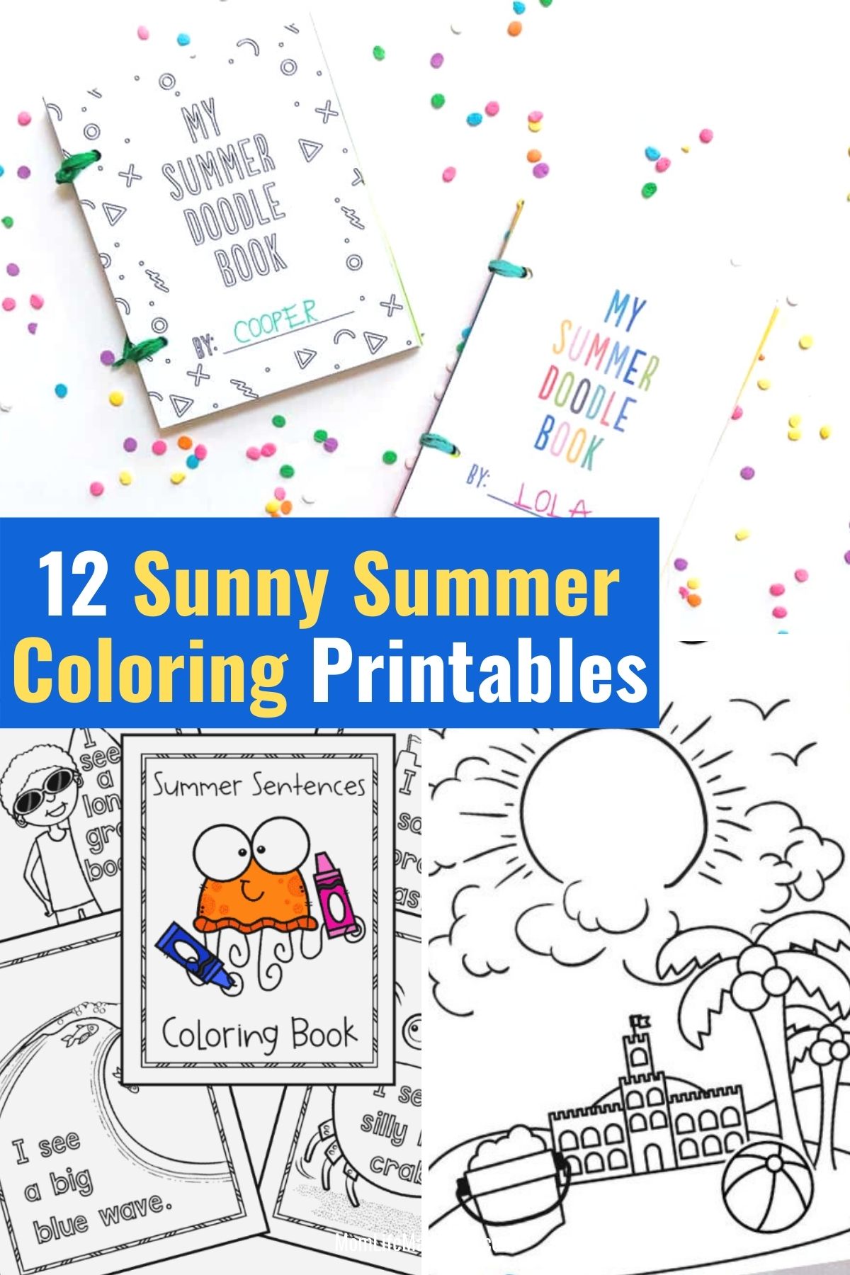Summer printable coloring pages books