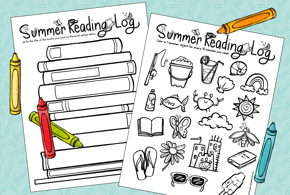Printable summer reading logs â sarah pecorino illustration