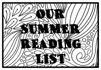Our summer readg list summer activity summer colorg pages worksheet by swati sharma