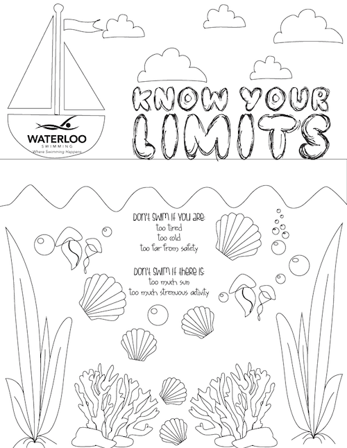 Water safety coloring pages â waterloo swimming