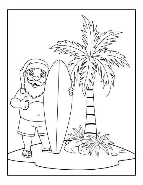 Premium vector summer activity coloring pages for kids hello summer coloring book for children