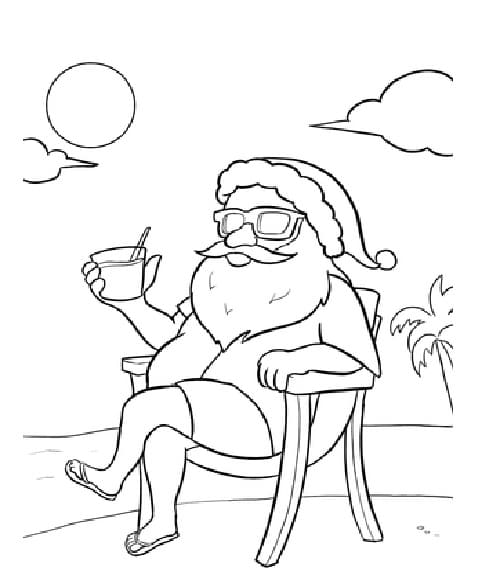 Christmas in july coloring pages