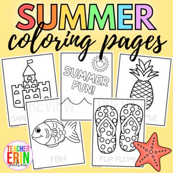 Summer coloring pages