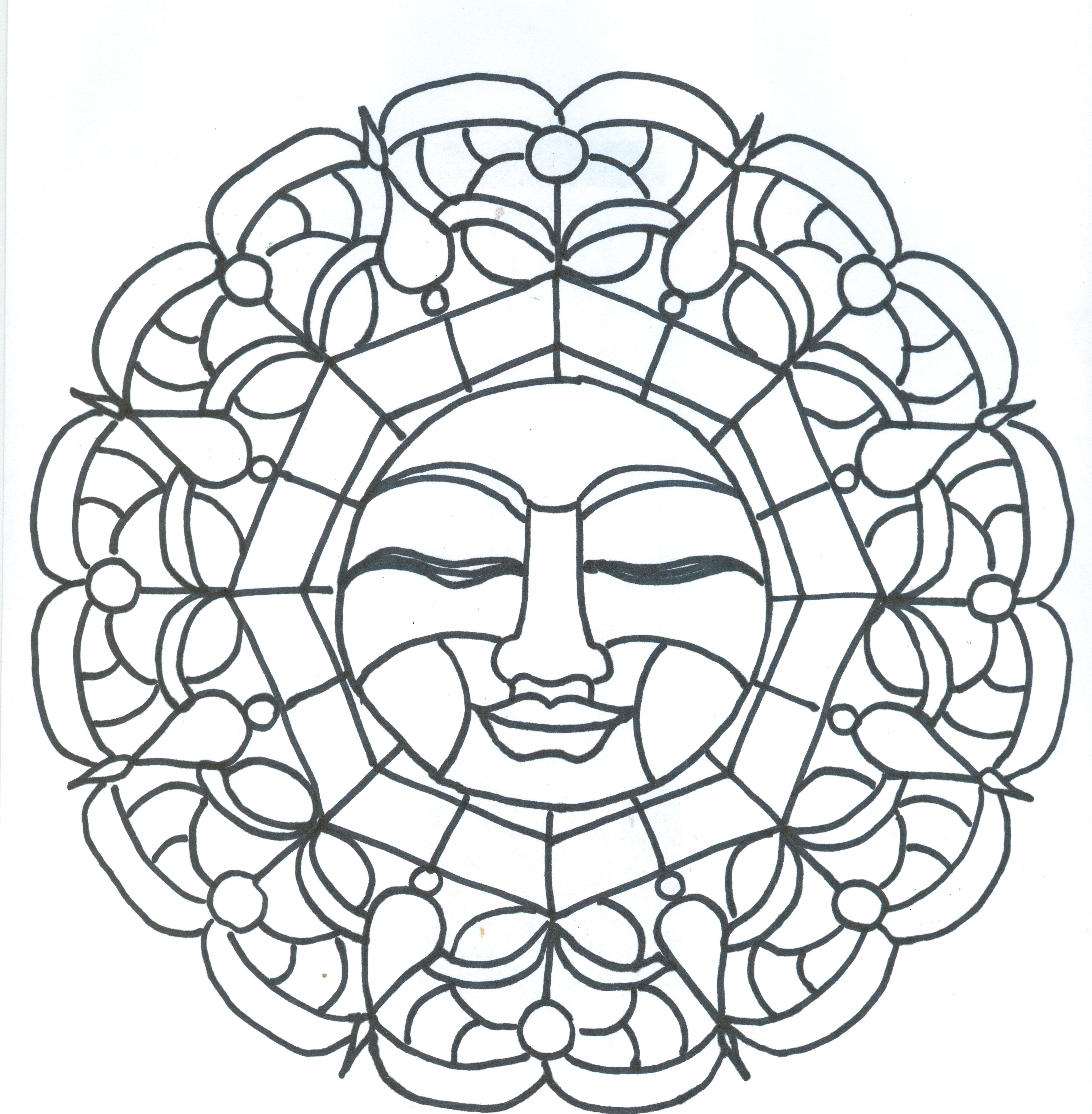 Litha sun summer solstice mandala coloring coloring pages summer solstice