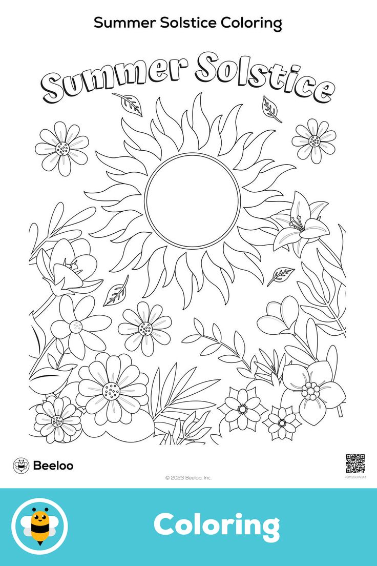 Summer solstice coloring summer solstice printable crafts coloring pages