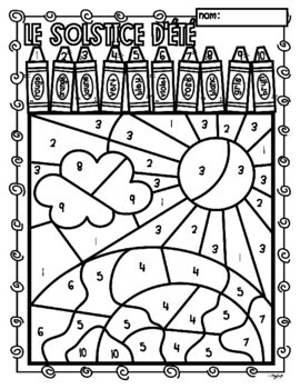 French colour by number â summer solstice by peg swift french immersion