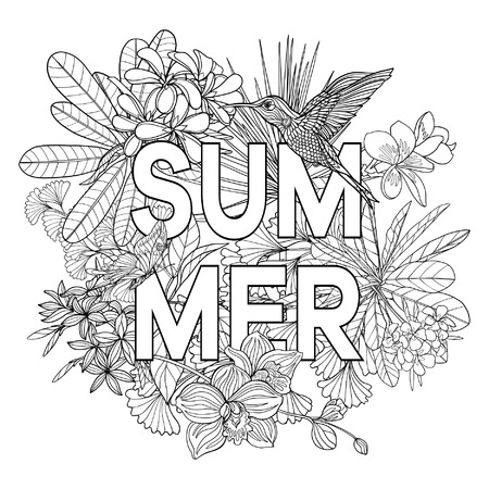 Sweet summer coloring pages stock photos and images