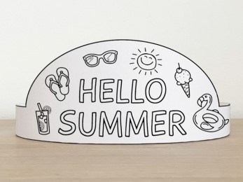 Summer paper crown printable