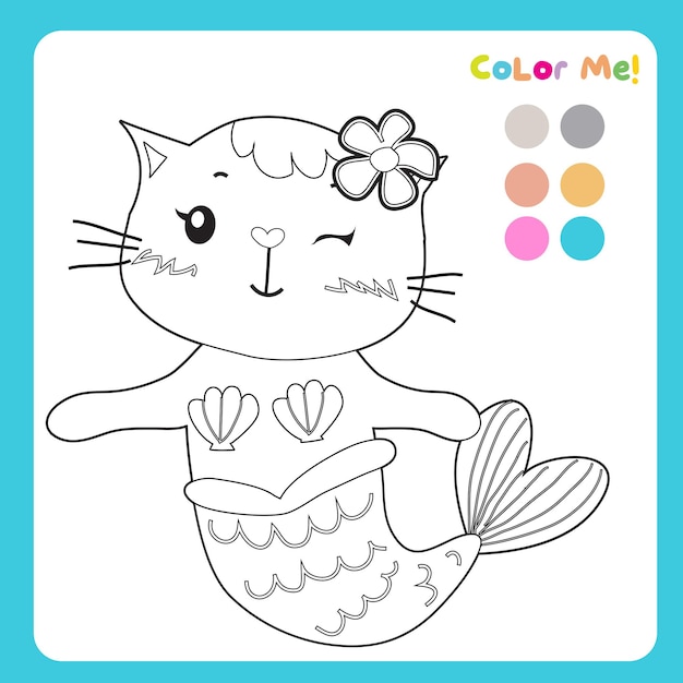 Premium vector colouring page with summer theme coloring activity for children vector file