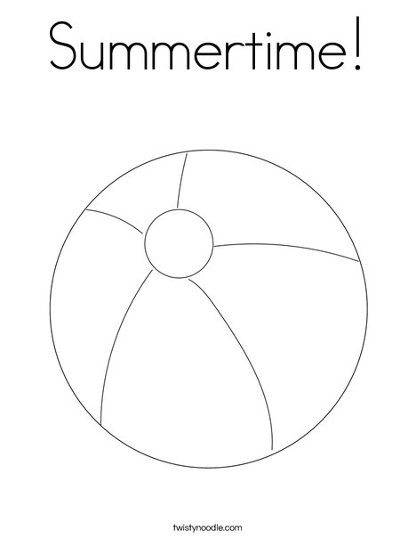 Summertime coloring page